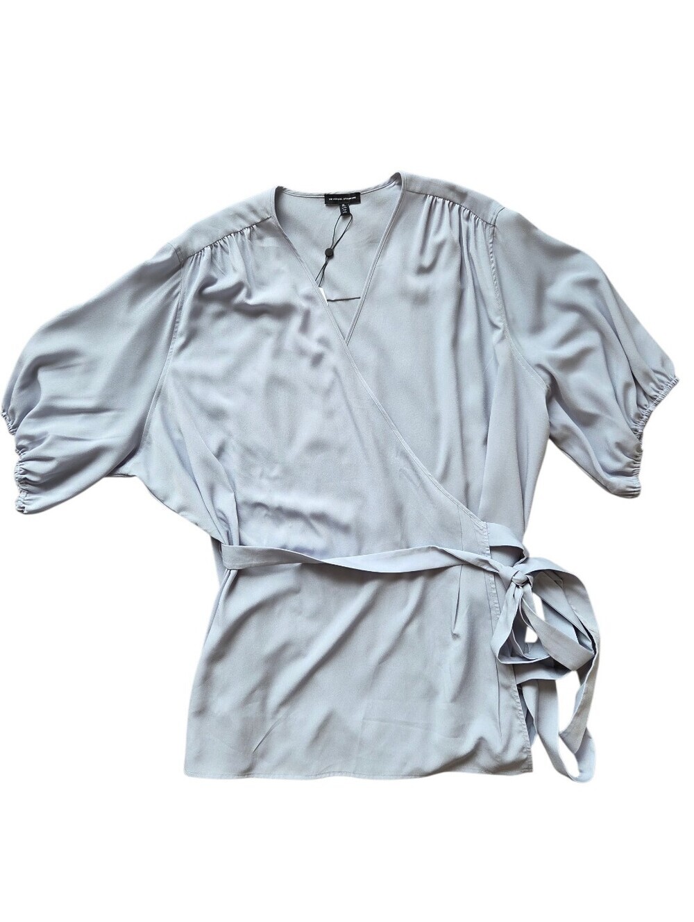 Universal Standard Aleutian Short Sleeves Rivers Wrap Tunic Blouse Sz XL Work